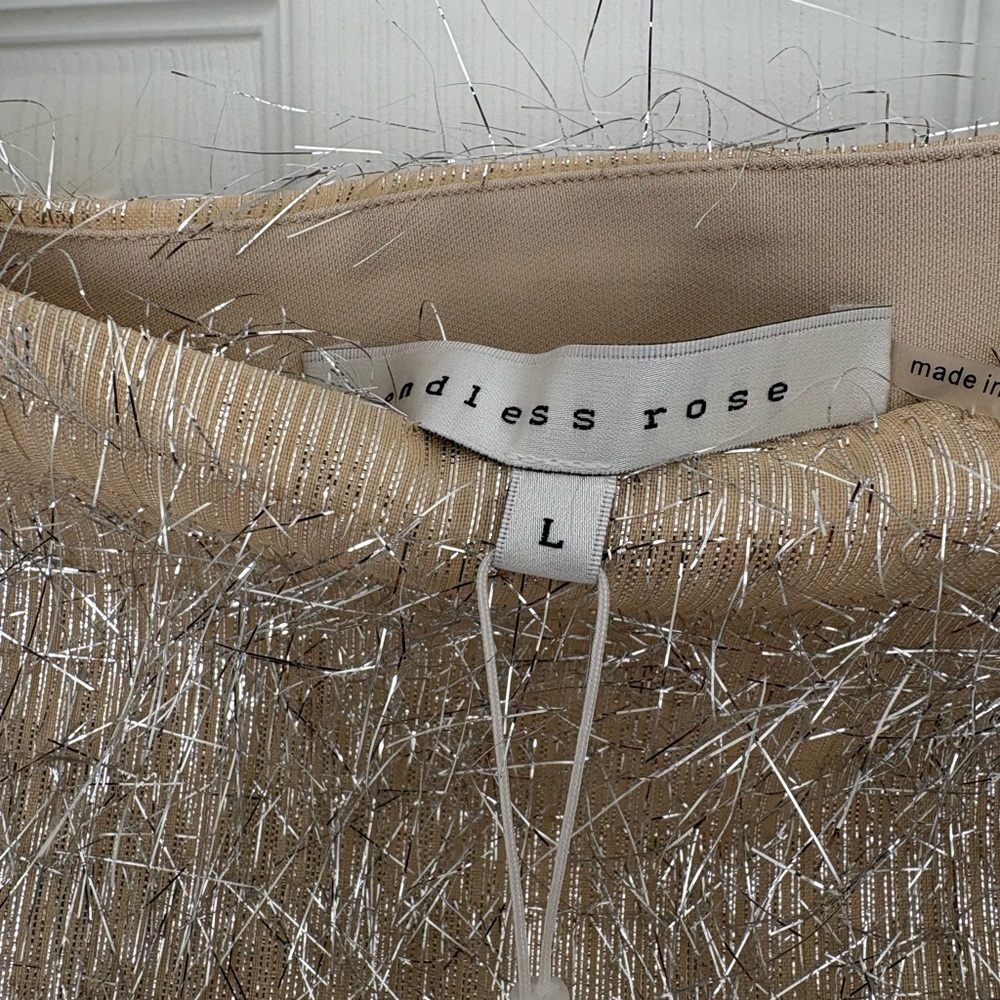 Endless rose fringe tinsel mini skirt large - Picture 5 of 7
